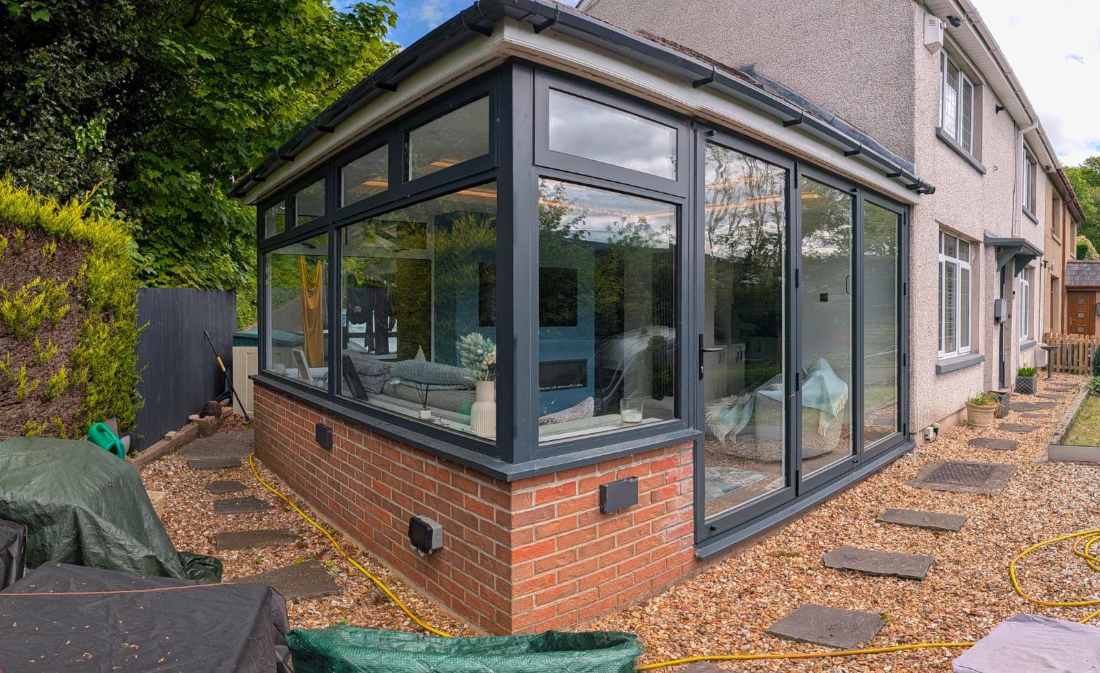 Aluminium Orangeries installation by Essential Glazing Products