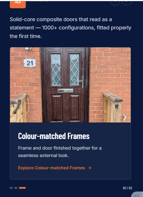 Composite Doors installation by Essential Glazing Products
