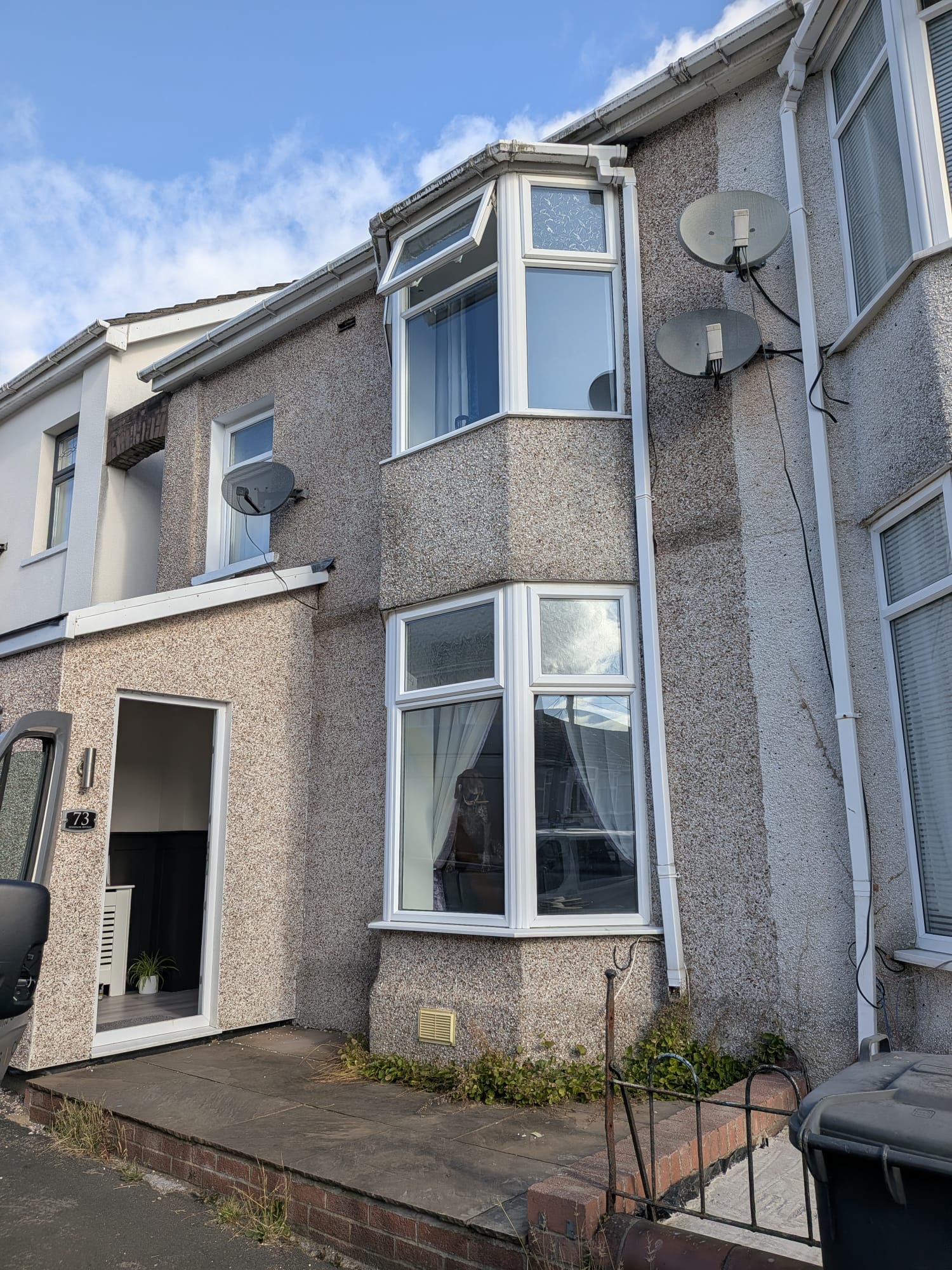 White uPVC bay windows by Essential Glazing Products